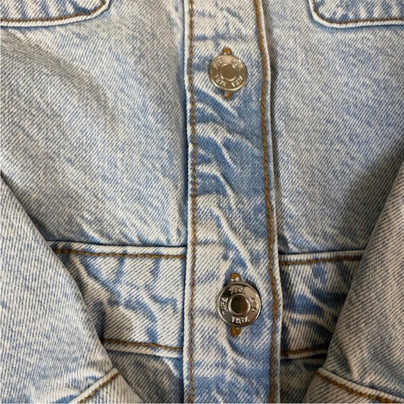 Zara Light Blue Denim Maxi Dress - Picture 6 of 8